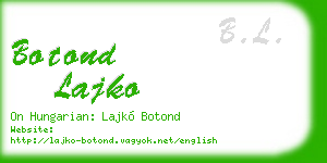 botond lajko business card
