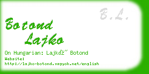 botond lajko business card